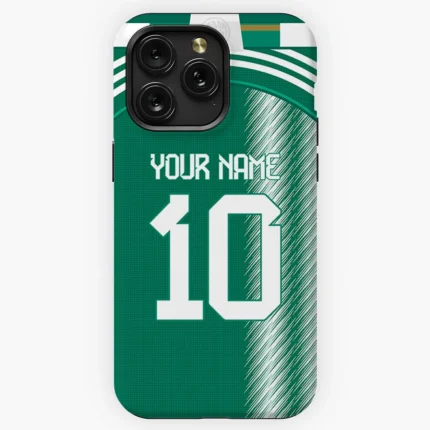 Coque Personnalisée de l’Équipe Nationale de Football de l’Algérie, pour iPhone 15 14 13 Pro Max 12 11 Mini X XS Poly 7 8 Plus SE